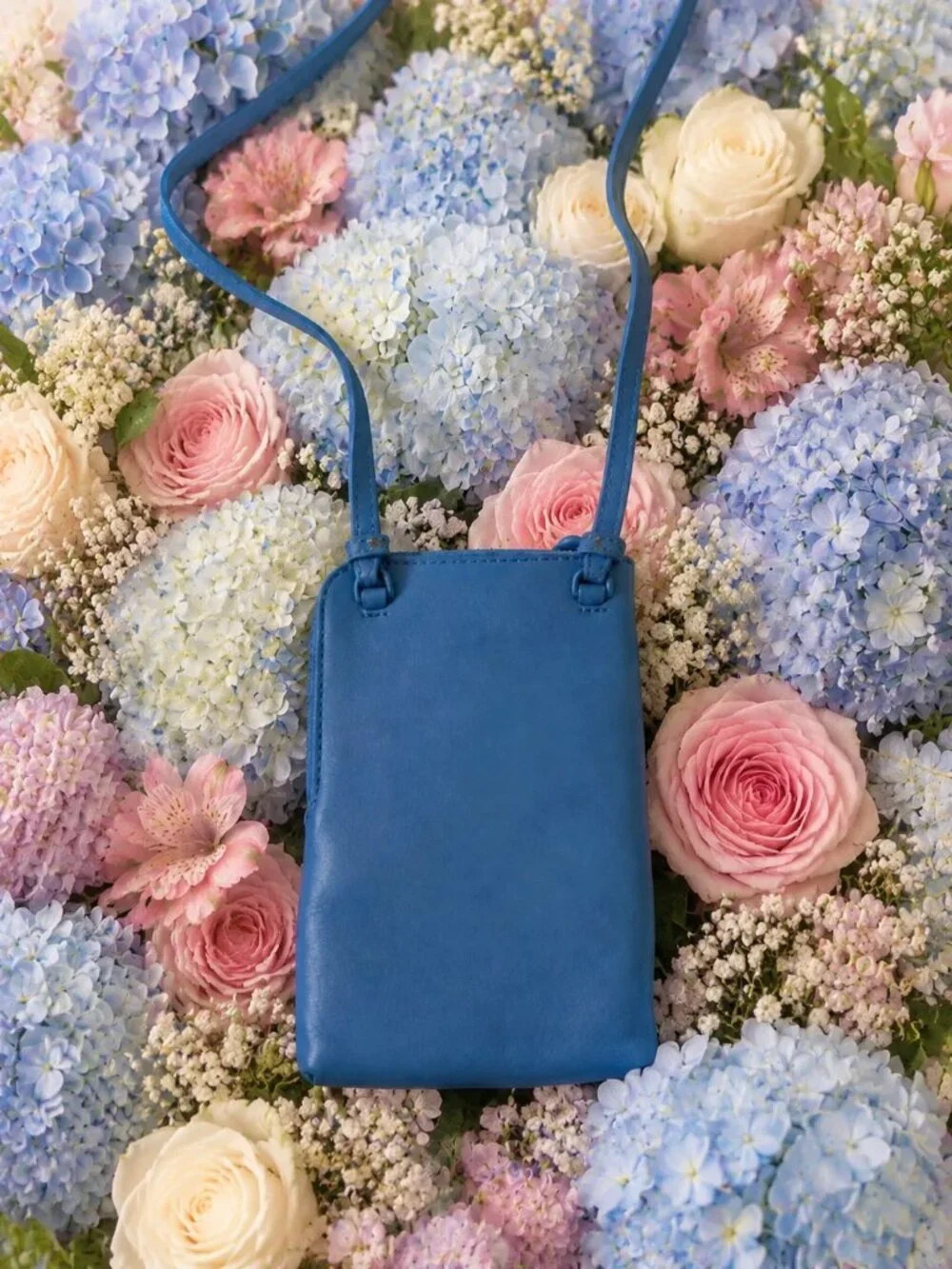 Tory Burch Charlie Phone Crossbody in Cornflower Blue